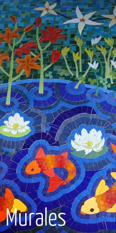 Murales con mosaiquismo con venecitas y trencadis